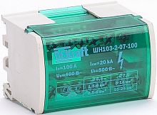 Шина в корпусе на DIN-рейку (кросс-модуль) DEKraft ШН103-2-07-100 зеленый картинка 